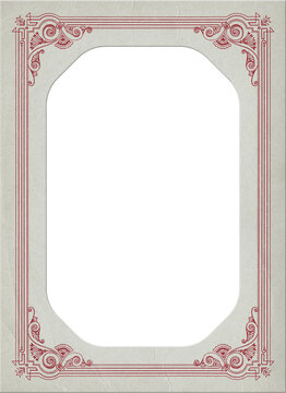 Vintage photo frame with blank space for picture or text.
