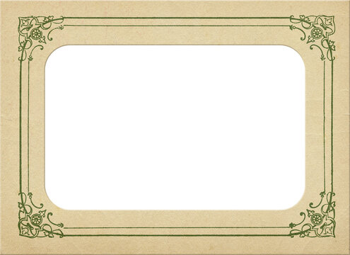 Vintage photo frame with blank space for picture or text.