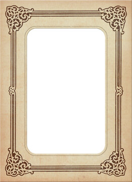 Vintage photo frame with blank space for picture or text.