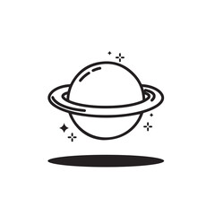 saturn planet minimalist space exploration. © fadli ridha