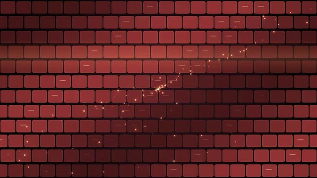 Brick Wall Texture with Soft Light and Shadow Patterns Moving Across