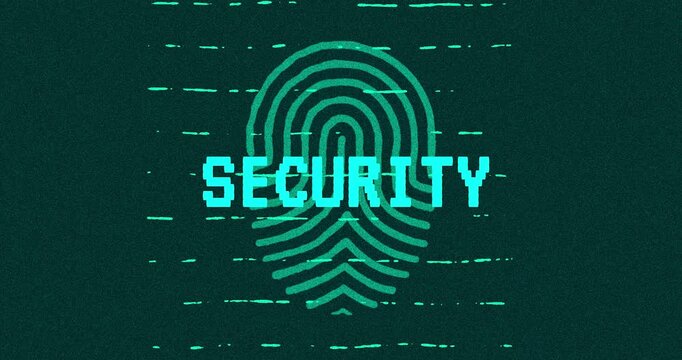 Security - technology cybersecurity concept Minimalist Glitch Effect