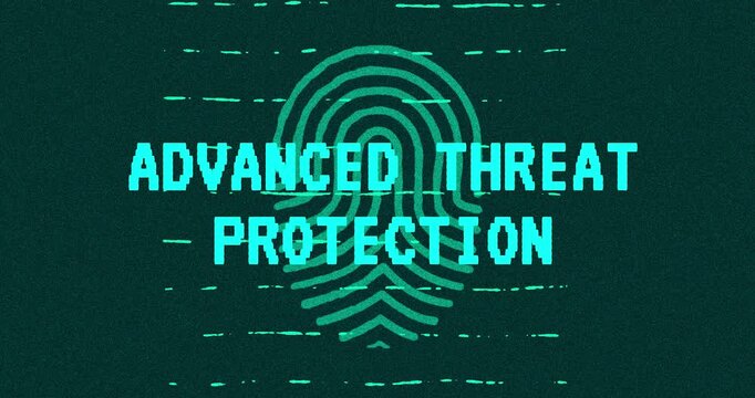 Advanced Threat Protection - technology cybersecurity concept Minimalist Glitch Effect