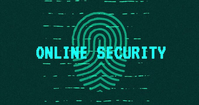 Online Security - technology cybersecurity concept Minimalist Glitch Effect