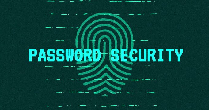 Password Security - technology cybersecurity concept Minimalist Glitch Effect