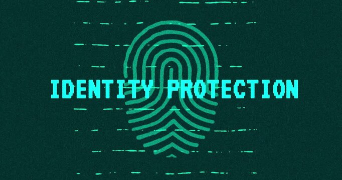 Identity Protection - technology cybersecurity concept Minimalist Glitch Effect