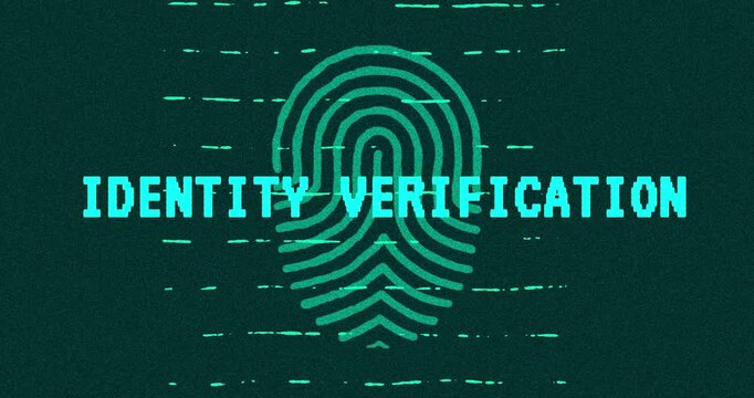 Identity Verification - technology cybersecurity concept Minimalist Glitch Effect