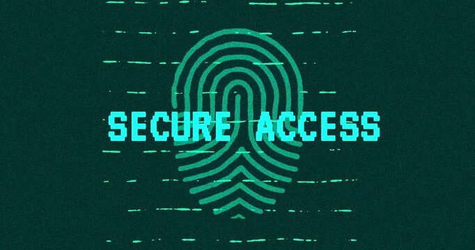 Secure Access - technology cybersecurity concept Minimalist Glitch Effect