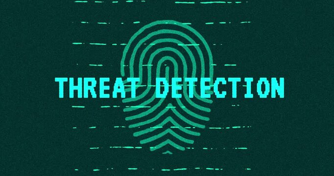 Threat Detection - technology cybersecurity concept Minimalist Glitch Effect