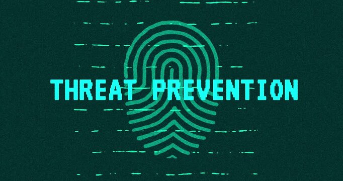 Threat Prevention - technology cybersecurity concept Minimalist Glitch Effect