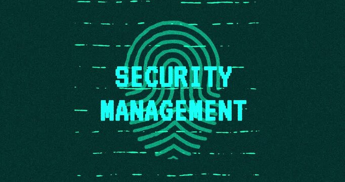 Security Management - technology cybersecurity concept Minimalist Glitch Effect