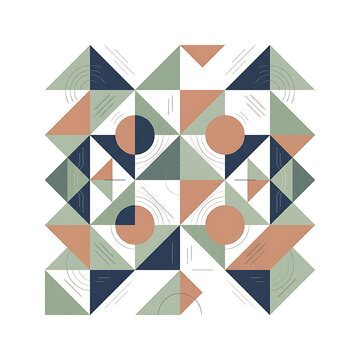 Abstract geometric pattern with triangles and circles Vector