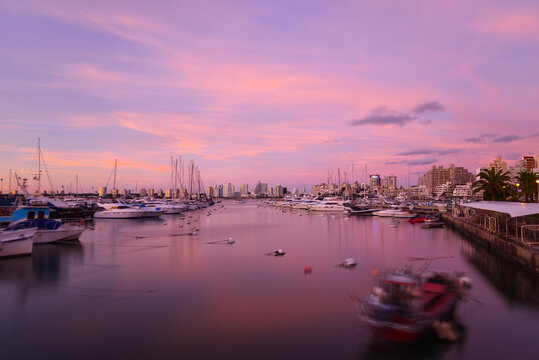 Waterfront with Yachts and Skyline in Punta del Este, Uruguay