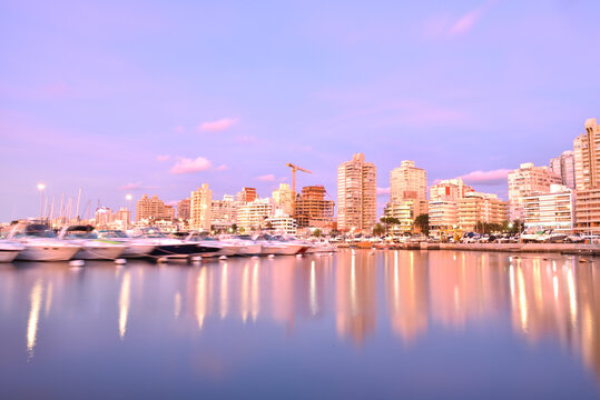 Waterfront with Yachts and Skyline in Punta del Este, Uruguay