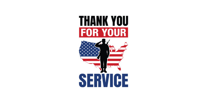 Thank you for your service vector graphic