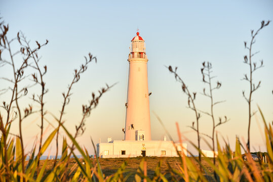 A White Lighthouse Being Painted in La Paloma, Uruguay