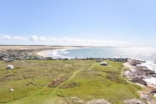 Panorama of the Off-Grid Village of Cabo Polonio in Uruguay as Seen From Lighthouse
