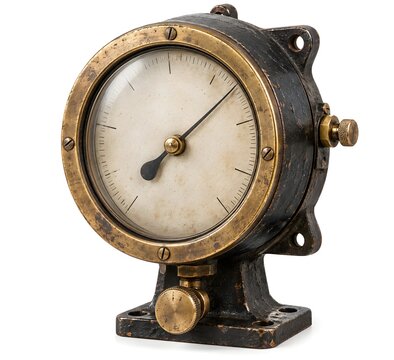 Vintage mechanical balance scale showing zero weight