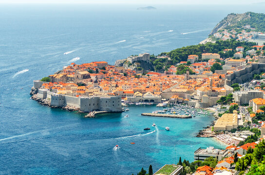Spectacular picturesque gorgeous view on the old town of Dubrovnik, Croatia