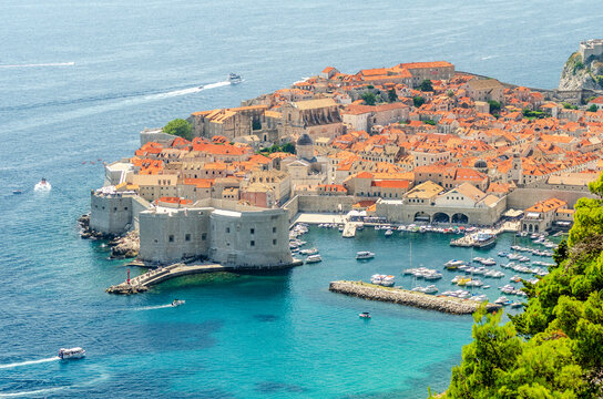 Spectacular picturesque gorgeous view on the old town of Dubrovnik, Croatia