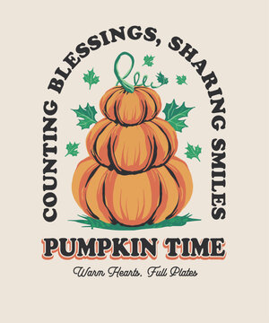 Playful pumpkin time t-shirt design