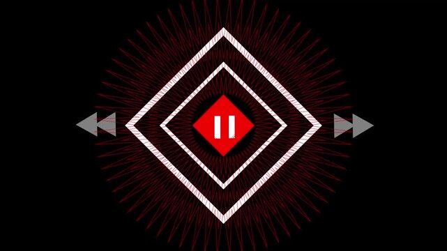 New audio icon and dark background with radio weave 4k motion video animation..