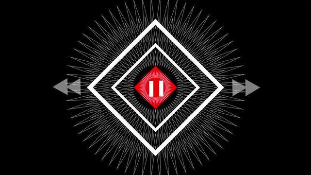 New audio icon and dark background with radio weave 4k motion video animation..
