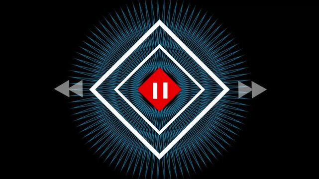 New audio icon and dark background with radio weave 4k motion video animation..