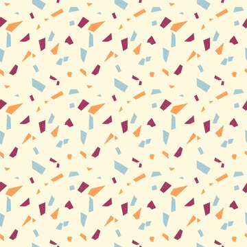 Seamless confetti background, seamless terrazzo pattern with pastel color