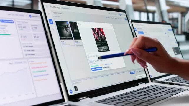 Digital Marketing Manager Analyzes Online Ad Campaign Data