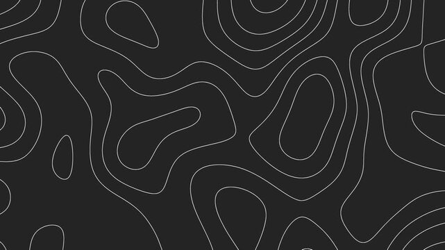 Abstract Topographic Map Contour Lines Flowing in Motion Background