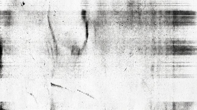 High contrast photocopy texture background with black printer ink toner noise scratch grunge overlay effect for retro poster artwork printing design white paper surface banner backdrop