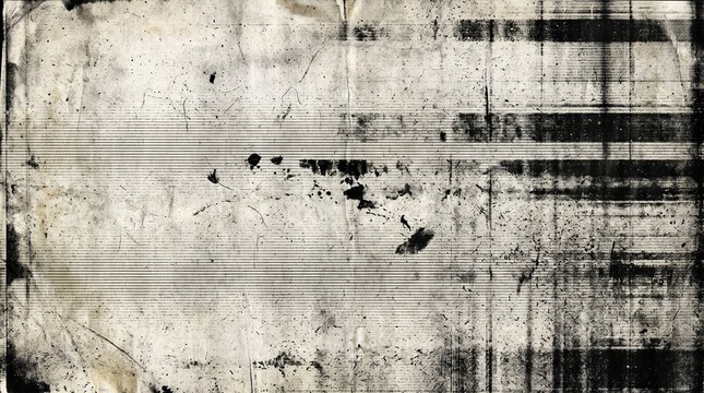High contrast halftone grid photocopy texture with dark ink bleed heavy scan lines grunge noise paper artifact and abstract vintage printer distortion background for bold graphic overlay design
