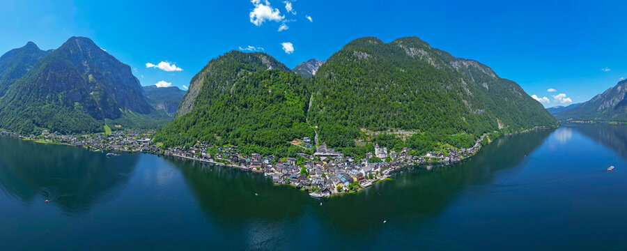 Hallstatt Drohnen Panorama