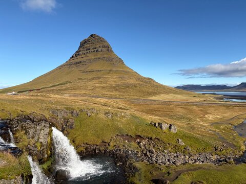 mountain landscape with blue sky