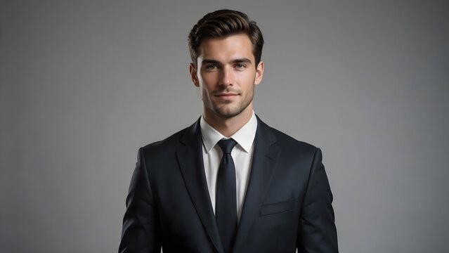 Portrait of handsome businessman in formal suit
