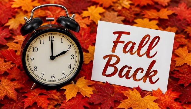 Image of autumn Time Change. Fall back concept