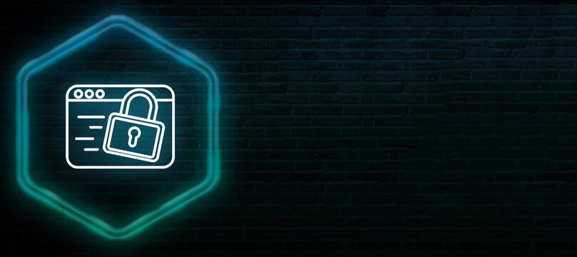 icon depicts web security, data encryption, and secure browser locking mechanisms