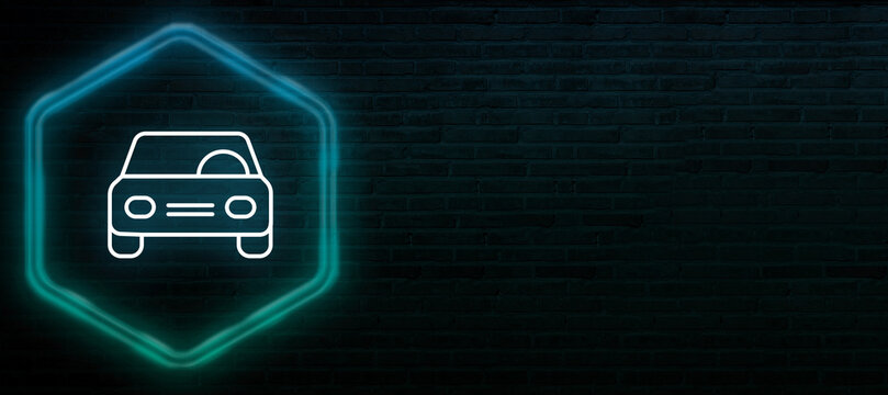 icon represents connected smart vehicle security and automated transport system encryption