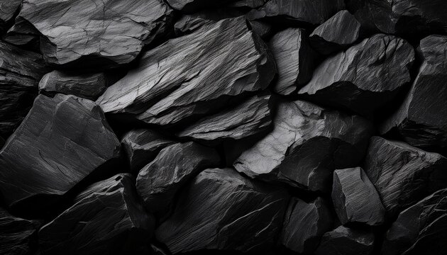 fond de texture de roche noire brute detaillee ai