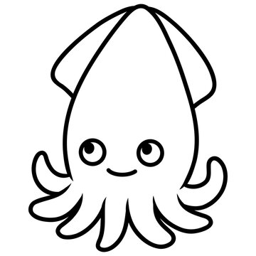 Squid Vector Icon Illustration