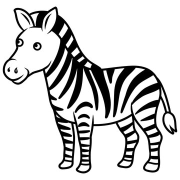 zebra vector icon. animal cartoon illustration