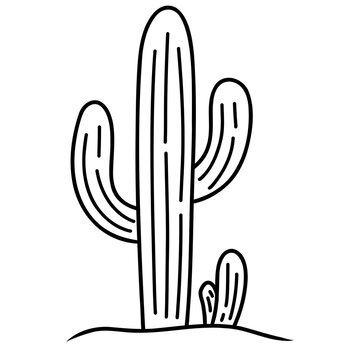 Cactus Plant Icon Illustration