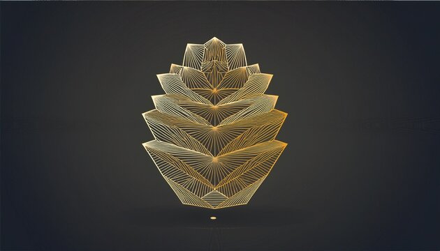 geometric pine cone logo