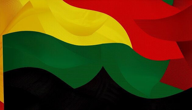 abstract texture background with color block of black green red and yellow celebrating juneteenth