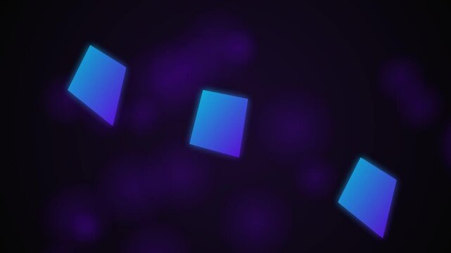 Dynamic floating blue square elements loop motion background loop animation