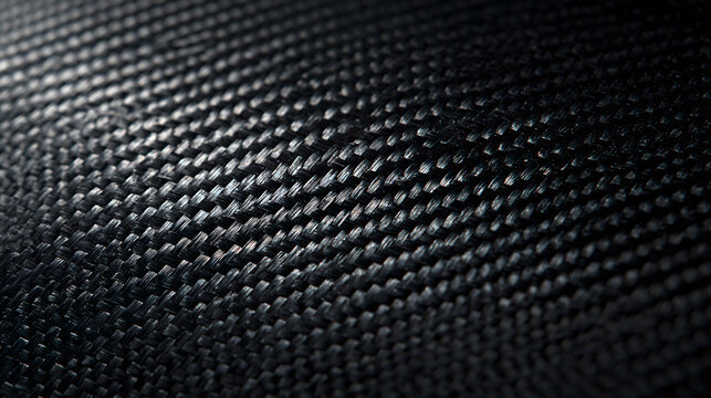 Abstract macro photography, black carbon fiber woven texture, sleek futuristic dark mode business background, highly detailed geometric pattern, 8k copy space