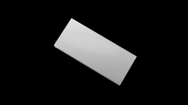 Tablets in medicine box. Looping 4k animation. Tablets and capsules. 3d rendered animation. Black Background.