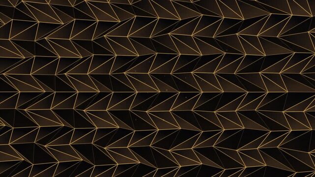 Abstract Gold Veined Obsidian Facets Seamless Background