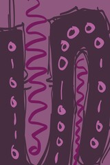Abstract image for printing. Picture for modern interiors. The picture is painted by hand on a tablet. © neurostructure